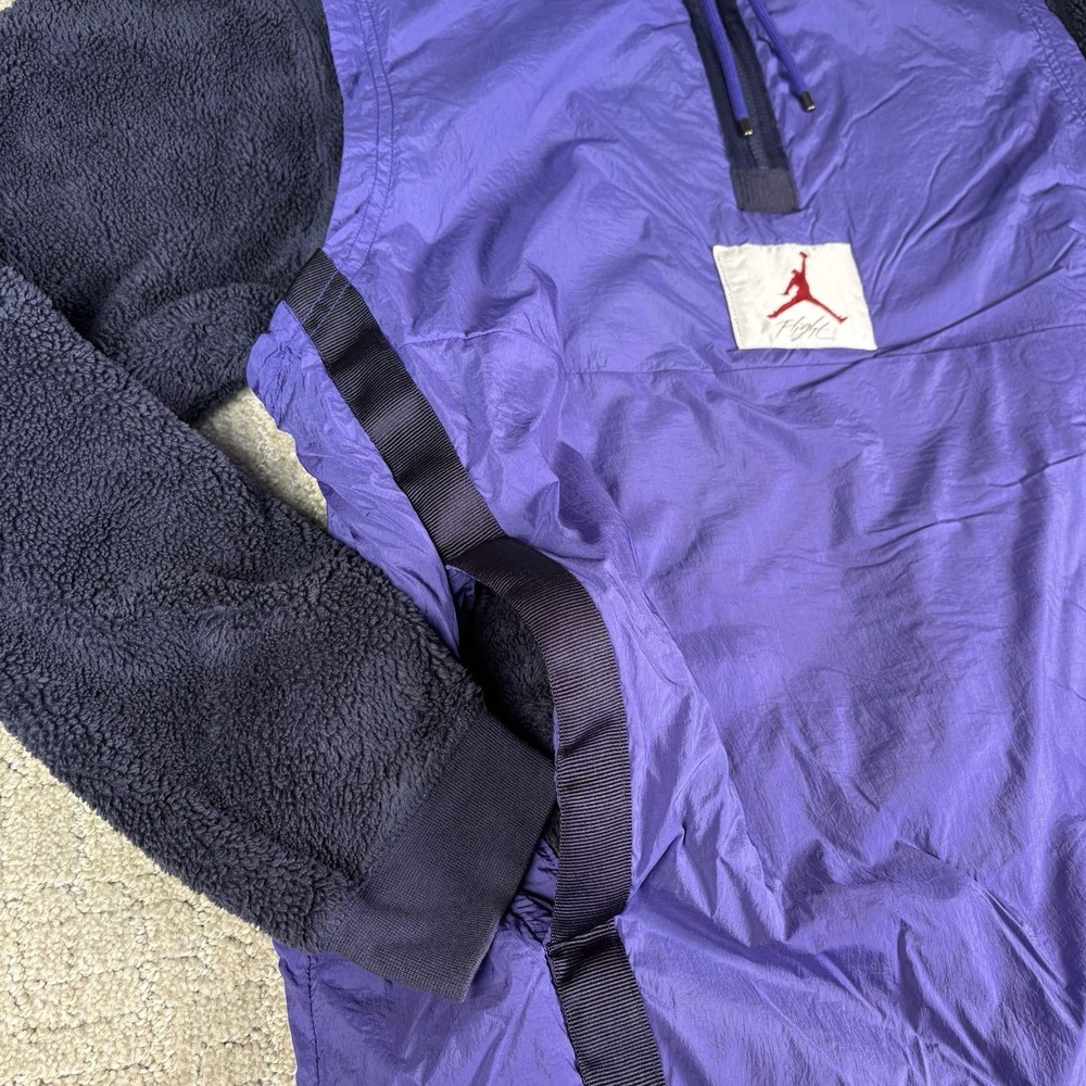 Nike Air Jordan Wings Of Flight Mens Size Medium Pullover Zip Jacket AH6255-416 - Picture 3 of 9